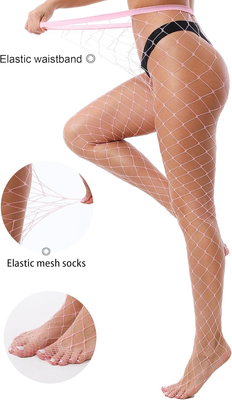 VEBZIN 2 Style Mesh Fishnet Stockings Tights High Waist Fishnets Tights for Women - Image 2